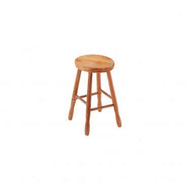 ΟΞΙΑ Σκαμπό Βοηθητικό Στρογγυλό, Λούστρο Φυσικό  30x30x50cm [-Φυσικό-] [-Ξύλο-] Ε450,1