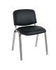 SIGMA Καρέκλα Γραφείου Επισκέπτη, Μέταλλο Χρώμιο PVC Μαύρο  57x57x79cm / Σωλ.40x20/1.2mm [-Μαύρο-] [-Μέταλλο/PVC - PU-] ΕΟ550,10