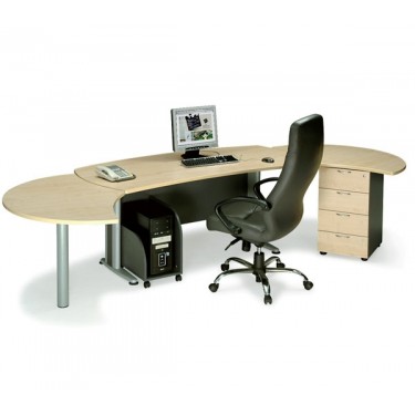 EXECUTIVE Eπιφάνεια Eπέκτασης Απόχρωση Dark Grey - Beech  120x80cm [-Ανθρακί-, -Φυσικό-] [-Melamine-] ΕΟ999Ε