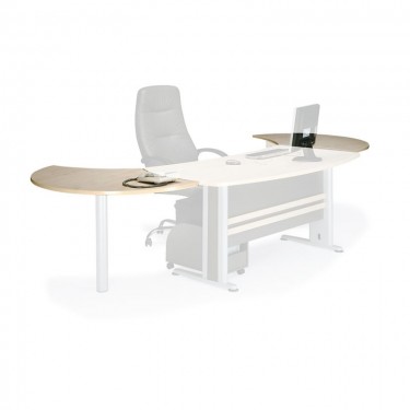 EXECUTIVE Eπιφάνεια Eπέκτασης Απόχρωση Dark Grey - Beech  120x80cm [-Ανθρακί-, -Φυσικό-] [-Melamine-] ΕΟ999Ε