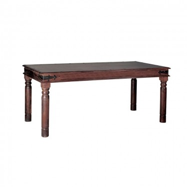 OSTIA Τραπέζι Τραπεζαρίας Κουζίνας, Ξύλο Sheesham Καρυδί  130x80x76cm [-Καρυδί-] [-Ξύλο-] ΕS243