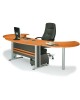 EXECUTIVE Γραφείο Απόχρωση Dark Grey - Cherry  180x80x75cm [-Γκρί Σκούρο/Κερασί-] [-Μέταλλο/Melamine-] ΕΟ999,1Γ