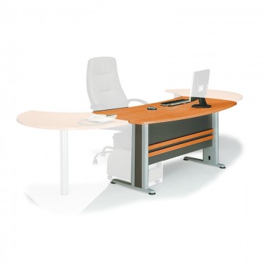 EXECUTIVE Γραφείο Απόχρωση Dark Grey - Cherry  180x80x75cm [-Ανθρακί-, -Κερασί-] [-Melamine-, -Μέταλλο-] ΕΟ999,1Γ