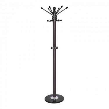 MARTA Καλόγερος Μέταλλο Βαφή Καρυδί  Φ37 H.175cm [-Καρυδί-, -Μαύρο-] [-Μάρμαρο - Τεχνομάρμαρο-, -Μέταλλο-] ΕΜ184