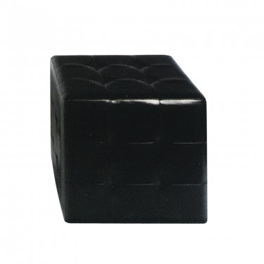 CONY Σκαμπό Βοηθητικό, PU Μαύρο  37x37x42cm [-Μαύρο-] [-PU - PVC-] Ε7046,1