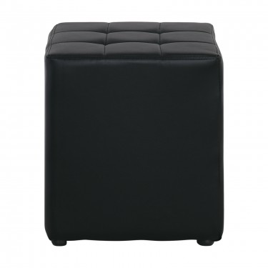 CONY Σκαμπό Βοηθητικό, PU Μαύρο  37x37x42cm [-Μαύρο-] [-PU - PVC-] Ε7046,1