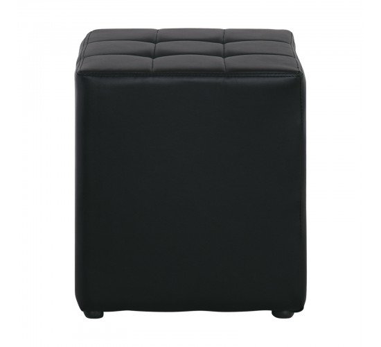 CONY Σκαμπό Βοηθητικό, PU Μαύρο  37x37x42cm [-Μαύρο-] [-PU - PVC - Bonded Leather-] Ε7046,1