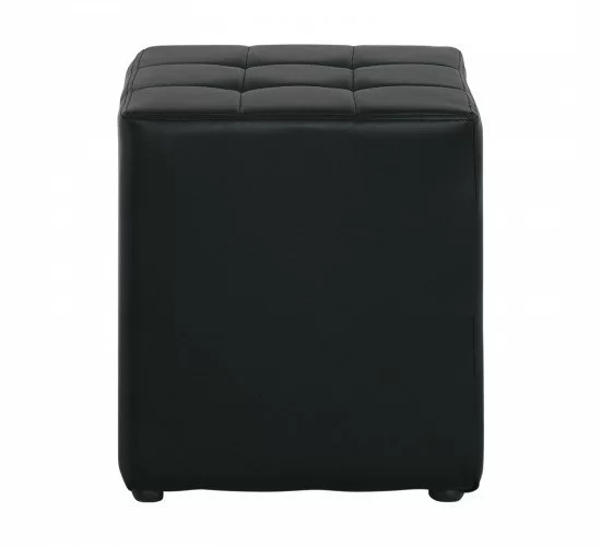 CONY Σκαμπό Βοηθητικό, PU Μαύρο  37x37x42cm [-Μαύρο-] [-PU - PVC - Bonded Leather-] Ε7046,1
