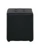CONY Σκαμπό Βοηθητικό, PU Μαύρο  37x37x42cm [-Μαύρο-] [-PU - PVC - Bonded Leather-] Ε7046,1