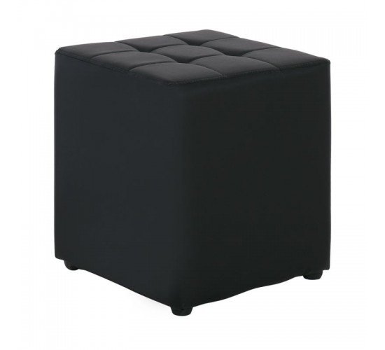 CONY Σκαμπό Βοηθητικό, PU Μαύρο  37x37x42cm [-Μαύρο-] [-PU - PVC - Bonded Leather-] Ε7046,1