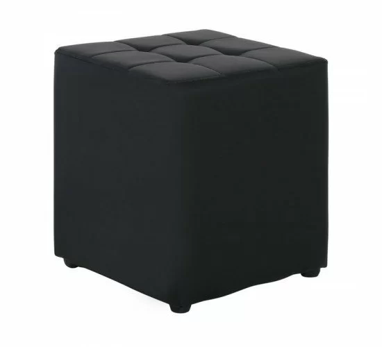 CONY Σκαμπό Βοηθητικό, PU Μαύρο  37x37x42cm [-Μαύρο-] [-PU - PVC - Bonded Leather-] Ε7046,1
