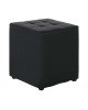 CONY Σκαμπό Βοηθητικό, PU Μαύρο  37x37x42cm [-Μαύρο-] [-PU - PVC - Bonded Leather-] Ε7046,1