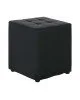 CONY Σκαμπό Βοηθητικό, PU Μαύρο  37x37x42cm [-Μαύρο-] [-PU - PVC - Bonded Leather-] Ε7046,1