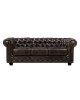 CHESTERFIELD Birmingham Καναπές 3Θέσιος Σαλονιού Καθιστικού,Δέρμα Απόχρωση Καφέ  201x92x74cm [-Καφέ-] [-Leather - Rubica Leather-] Ε9574,3