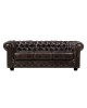 CHESTERFIELD Birmingham Καναπές 3Θέσιος Σαλονιού Καθιστικού,Δέρμα Απόχρωση Καφέ  201x92x74cm [-Καφέ-] [-Leather - Rubica Leather-] Ε9574,3
