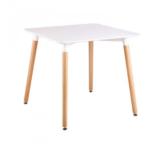 ART Τραπέζι Άσπρο MDF  80x80 H.73cm [-Φυσικό/Άσπρο-] [-Ξύλο-] Ε7087,1
