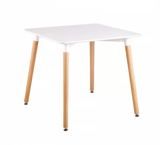 ART Τραπέζι Άσπρο MDF  80x80 H.73cm [-Φυσικό/Άσπρο-] [-Ξύλο-] Ε7087,1