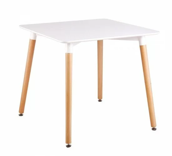 ART Τραπέζι Άσπρο MDF  80x80 H.73cm [-Φυσικό/Άσπρο-] [-Ξύλο-] Ε7087,1