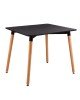 ART Τραπέζι Μαύρο MDF  80x80 H.73cm [-Φυσικό/Μαύρο-] [-Ξύλο-] Ε7087,2