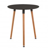 ART Τραπέζι Οξιά Φυσικό, MDF  Μαύρο  Φ60 H.70cm [-Μαύρο-, -Φυσικό-] [-Ξύλο-] Ε7089,2