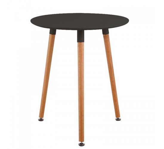 ART Τραπέζι Οξυά Φυσικό, MDF  Μαύρο  Φ60 H.70cm [-Φυσικό/Μαύρο-] [-Ξύλο-] Ε7089,2