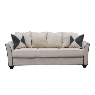 ASHLEY Καναπές Σαλονιού - Καθιστικού 3Θέσιος, Ύφασμα Μπεζ  198x80x88cm [-Μπεζ-Tortora-Sand-Cappuccino-] [-Ύφασμα-] Ε986,3