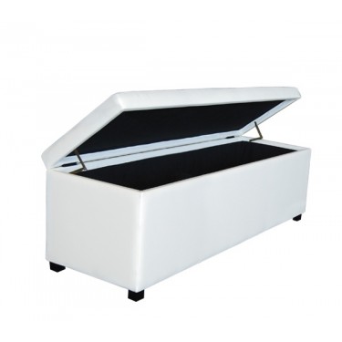 DENISE Σκαμπό Αποθηκευτικό - Ταμπουρέ, PU Εκρού  113x43x45cm [-Εκρού-] [-PU - PVC-] Ε7045,1