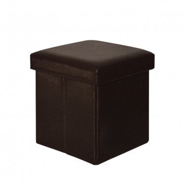 ORION Σκαμπό Αποθηκευτικό - Βοηθητικό, PU Σκούρο Καφέ  38x38x38cm [-Καφέ-] [-PU - PVC-] Ε7044,2