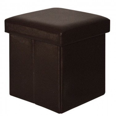 ORION Σκαμπό Αποθηκευτικό - Βοηθητικό, PU Σκούρο Καφέ  38x38x38cm [-Καφέ-] [-PU - PVC-] Ε7044,2
