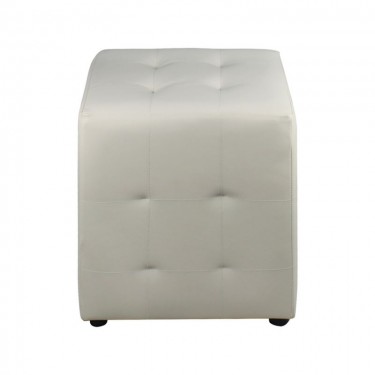 CONY Σκαμπό Βοηθητικό, Pu  Εκρού  37x37x42cm [-Εκρού-] [-PU - PVC-] Ε7046,3