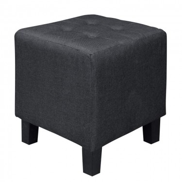 MEDEA Σκαμπό Βοηθητικό, Ύφασμα Μαύρο  37x37x42cm [-Μαύρο-] [-Ύφασμα-] Ε7042,1