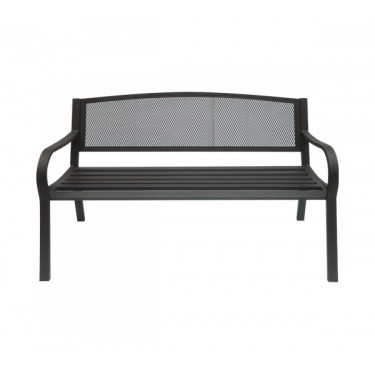 PANGO Παγκάκι Μέταλλο Βαφή  Μαύρο  124x57x78cm [-Μαύρο-] [-Μέταλλο-] Ε5175