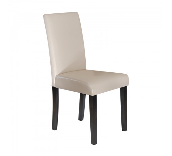 MALEVA-L Καρέκλα PU Ivory - Wenge  42x56x93cm [-Wenge-, -Εκρού-] [-PU - PVC-, -Ξύλο-] Ε7207,1