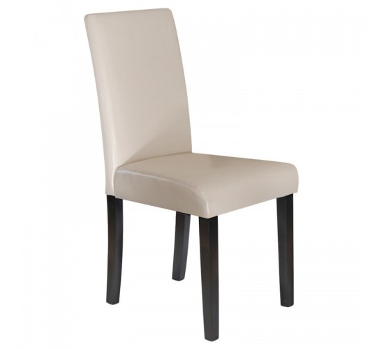 MALEVA-L Καρέκλα PU Ivory - Wenge  42x56x93cm [-Wenge-, -Εκρού-] [-PU - PVC-, -Ξύλο-] Ε7207,1