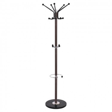 MARGO Καλόγερος Περιστρεφόμενος, Μέταλλο Βαφή Καρυδί  Φ37 H.170cm [-Καρυδί-, -Μαύρο-] [-Μάρμαρο - Τεχνομάρμαρο-, -Μέταλλο-] Ε727