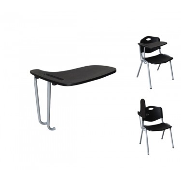 STUDY Εξάρτημα Θρανίο Μέταλλο Βαφή Silver, ΡΡ Μαύρο  43x30x1cm [-Γκρι-, -Μαύρο-] [-PP - PC - ABS-, -Μέταλλο-] ΕΟ549,10