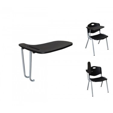 STUDY Εξάρτημα Θρανίο Μέταλλο Βαφή Silver, ΡΡ Μαύρο  43x30x1cm [-Γκρι-, -Μαύρο-] [-PP - PC - ABS-, -Μέταλλο-] ΕΟ549,10