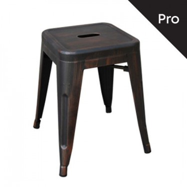 RELIX Σκαμπό-Pro, Στοιβαζόμενο, Μέταλλο Βαφή Antique Black  39x39x45cm [-Μαύρο-] [-Μέταλλο-] Ε5195,10