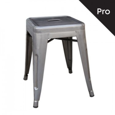 RELIX Σκαμπό-Pro, Στοιβαζόμενο, Μέταλλο Βαφή Metal με Διακοσμητική Σκουριά  39x39x45cm [-Γκρι-] [-Μέταλλο-] Ε5195,6