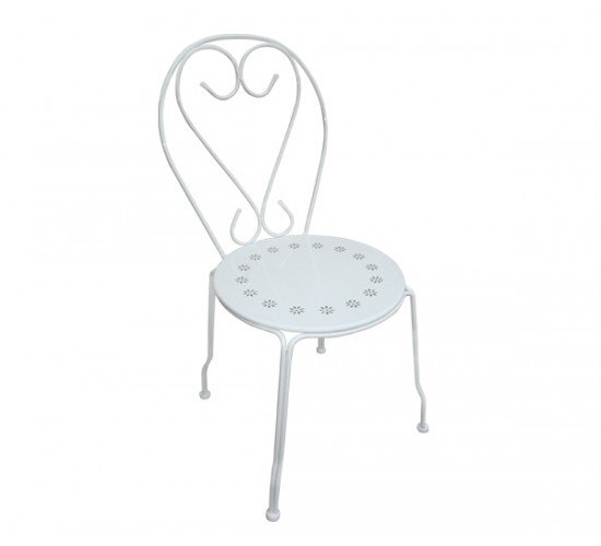 BISTRO Καρέκλα Μέταλλο Βαφή Άσπρο  41x48x90cm [-Άσπρο-] [-Μέταλλο-] Ε5182,1