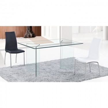 GLASSER Τραπέζι - Γραφείο Διάφανο Γυαλί 12mm  150x90x75cm [-Διάφανο-] [-Γυαλί-] ΕΜ727