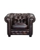 CHESTERFIELD Birmingham Πολυθρόνα Σαλονιού Καθιστικού,Δέρμα Απόχρωση Καφέ  103x92x72cm [-Καφέ-] [-Leather - Rubica Leather-] Ε9574,1
