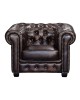 CHESTERFIELD Birmingham Πολυθρόνα Σαλονιού Καθιστικού,Δέρμα Απόχρωση Καφέ  103x92x72cm [-Καφέ-] [-Leather - Rubica Leather-] Ε9574,1