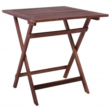 EASY Τραπέζι Πτυσσόμενο Ξύλο Acacia  70x70 H.70cm [-Καρυδί-] [-Ξύλο-] Ε20085,9