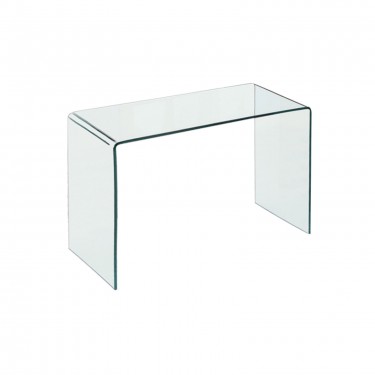 GLASSER Κονσόλα - Γραφείο Διάφανο Γυαλί 12mm  120x60x75cm [-Διάφανο-] [-Γυαλί-] ΕΜ736