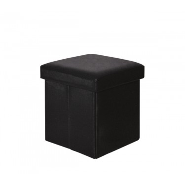 ORION Σκαμπό Αποθηκευτικό - Βοηθητικό, PU Μαύρο  38x38x38cm [-Μαύρο-] [-PU - PVC-] Ε7044,3