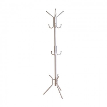 LEROY Καλόγερος, Μέταλλο Βαφή Άσπρο  38x38x176cm [-Άσπρο-] [-Μέταλλο-] ΕΜ187,2