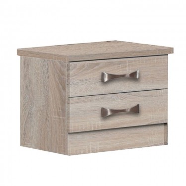 LIFE Κομοδίνο με 2 Συρτάρια, Απόχρωση Sonoma  48x40x39cm [-Φυσικό-] [-MDF - Κόντρα Πλακέ - Καπλαμάς - Νοβοπάν-] ΕΜ365,2