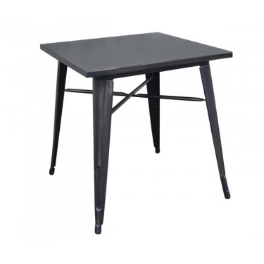 RELIX Τραπέζι Dining-Pro, Μέταλλο Βαφή Antique Black  70x70x75cm [-Μαύρο-] [-Μέταλλο-] Ε5200,10