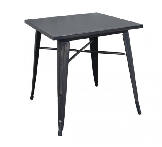 RELIX Τραπέζι Dining-Pro, Μέταλλο Βαφή Antique Black  70x70x75cm [-Μαύρο-] [-Μέταλλο-] Ε5200,10